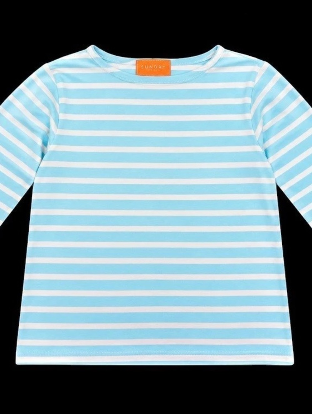 Peter Beaton Sailor Shirt Striped Long Sleeve Tee Blue & White Large